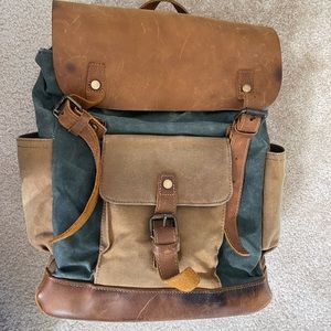 Canvas Leather backpack